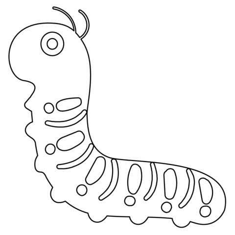 Bug Emoji Coloring Page